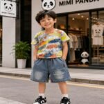 Mimi Panda Color Splash Denim Co-Ord Set