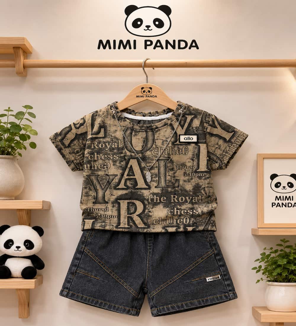 1 Mimi Panda Royal Vogue Denim Co-Ord Set - Image 1