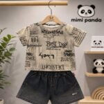 Mimi Panda Urban Scribble Denim Co-Ord Set