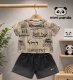 Mimi Panda Urban Scribble Denim Co-Ord Set