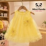 Sunshine Blossom Princess Dress for Girls – Sleeveless Floral Party Dress