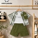 Mimi Panda Olive Luxe 3-Piece Summer Co-Ord Set