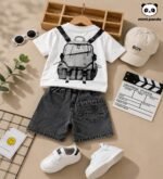 Mimi Panda Explorer Bag Denim Co-Ord Set
