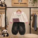 Mimi Panda Luxe Denim Winter Co-Ord Set