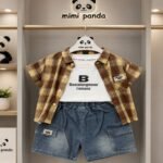 Mimi Panda Heritage Plaid Cargo Co-Ord Set