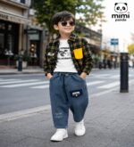 Luxe Dino Explorer 3-Piece Co-ord Set for Boys – Yellow Pocket Edition