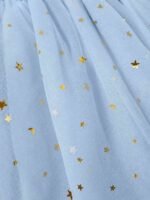 Sky Blue Glitter Tulle Princess Dress for Girls – Sleeveless Party Dress - Image 2