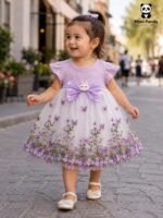 Butterfly Bloom Princess Dress for Girls – Embroidered Tulle Party Dress - Image 4