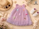 Fairy Mushroom Tulle Dress for Girls – Sleeveless Party Dress - Image 3