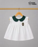 Peter Pan Collar Top & Forest Green Shorts Co-Ord Set - Image 2