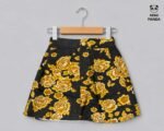 Premium Girls Mustard Ribbed Collar Top & Floral Skort Co-Ord Set - Image 5