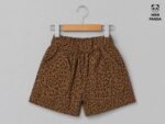 Girls Kitty Face Printed Top & Leopard Print Shorts Co-Ord Set - Image 3