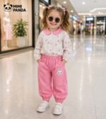 Bunny Print Shirt & Pink Jogger Pants Co-Ord Set - Image 5