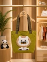 Lion Appliqué Shirt, Jogger Pants & Tote Bag 3-Piece Gift Set - Image 5