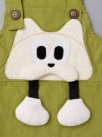 Baby Girls Fox Appliqué Dungaree Romper & Printed T-Shirt Set - Image 4