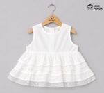 Luxe Layered Lace Top with Embroidered Wide-Leg Pants Co-Ord Set for Girls - Image 2
