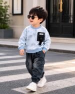 Luxe Urban Cargo 2-Piece Co-ord Set for Boys – Snow Grey Edition - Image 6