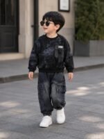 Luxe Urban Cargo 2-Piece Co-ord Set for Boys – Snow Grey Edition - Image 7