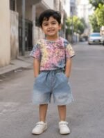 Luxe Summer Splash 2-Piece Co-ord Set for Kids – Pastel Edition - Image 5