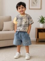 Luxe Summer Splash 2-Piece Co-ord Set for Kids – Pastel Edition - Image 6