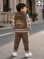Luxe Royal Heritage 3-Piece Co-ord Set for Boys – Mocha Brown Edition - Image 8