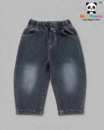 Mimi Panda Explorer Luxe Denim Co-ord Set for Boys – Midnight Check Edition - Image 4