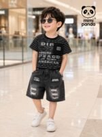 Mimi Panda Urban Stripe Denim Co-Ord Set - Image 7