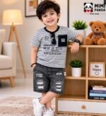Mimi Panda Urban Stripe Denim Co-Ord Set - Image 8