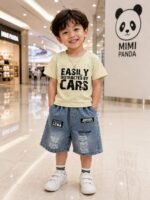 Mimi Panda Urban Denim Cars Co-Ord Set - Image 6