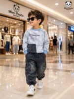 Mimi Panda Luxe Denim Winter Co-Ord Set - Image 7