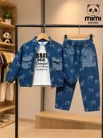 Mimi Panda Urban Denim Elite 3-Piece Co-Ord Set - Image 6