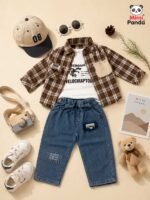 Luxe Dino Explorer 3-Piece Co-ord Set for Boys – Yellow Pocket Edition - Image 7