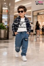 Luxe Dino Explorer 3-Piece Co-ord Set for Boys – Yellow Pocket Edition - Image 2