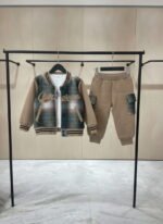 Luxe Alpine Varsity 3-Piece Co-ord Set for Boys – Beige Edition - Image 6