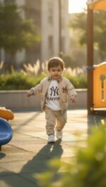 Luxe Urban Cargo 3-Piece Co-ord Set for Boys – Camel Gold Edition - Image 7