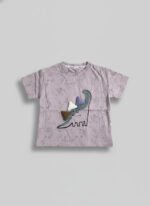 Luxe Dino Summer Co-ord Set for Kids – Blush Pink Edition - Image 3