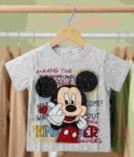Mickey Graphic T-Shirt with Denim Cargo Pant Co-Ord Set - Image 2